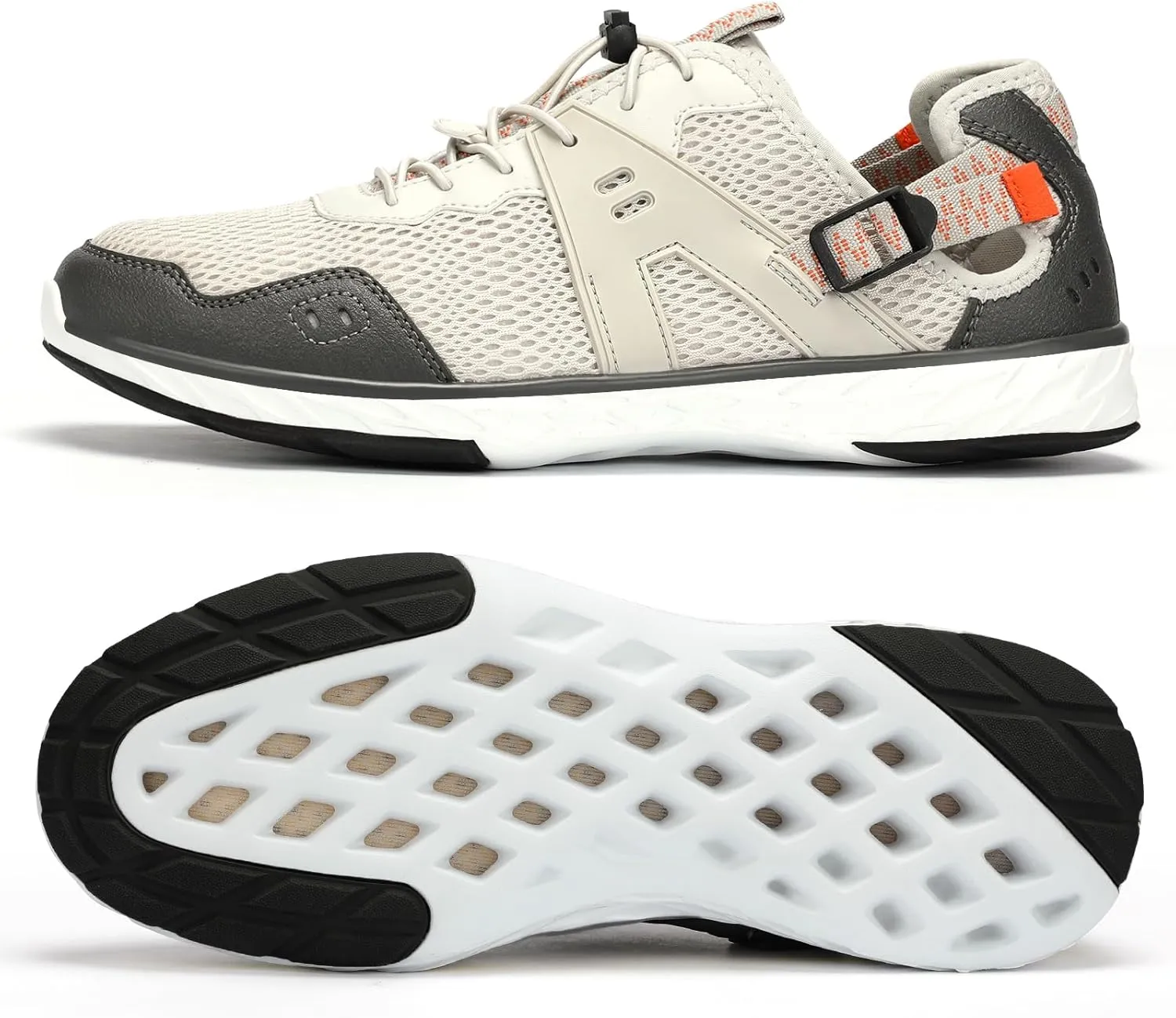 Kricely Water Shoes Men Quick Dry Aqua Shoes Swim Shoes for Men Non-Slip Beach Shoes Outdoor for Surfing