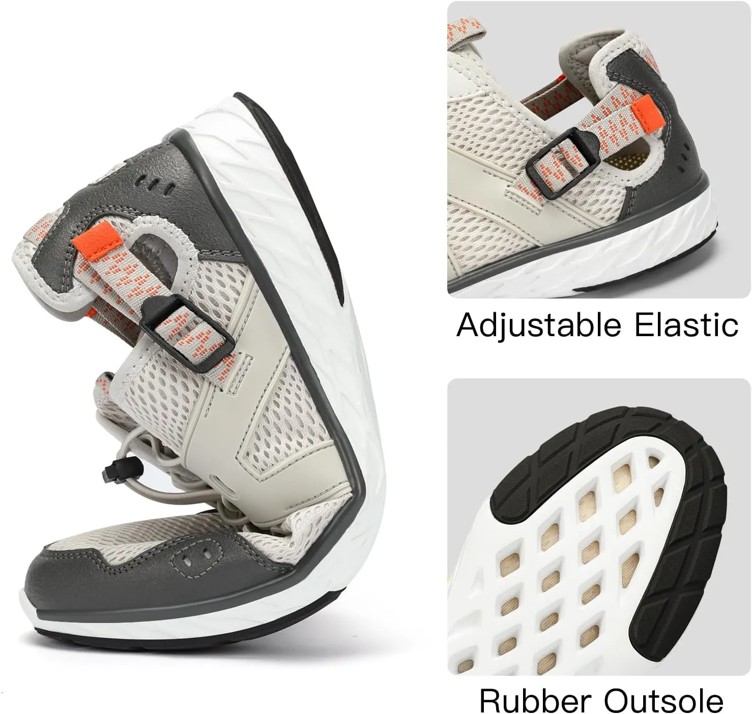 Kricely Water Shoes Men Quick Dry Aqua Shoes Swim Shoes for Men Non-Slip Beach Shoes Outdoor for Surfing