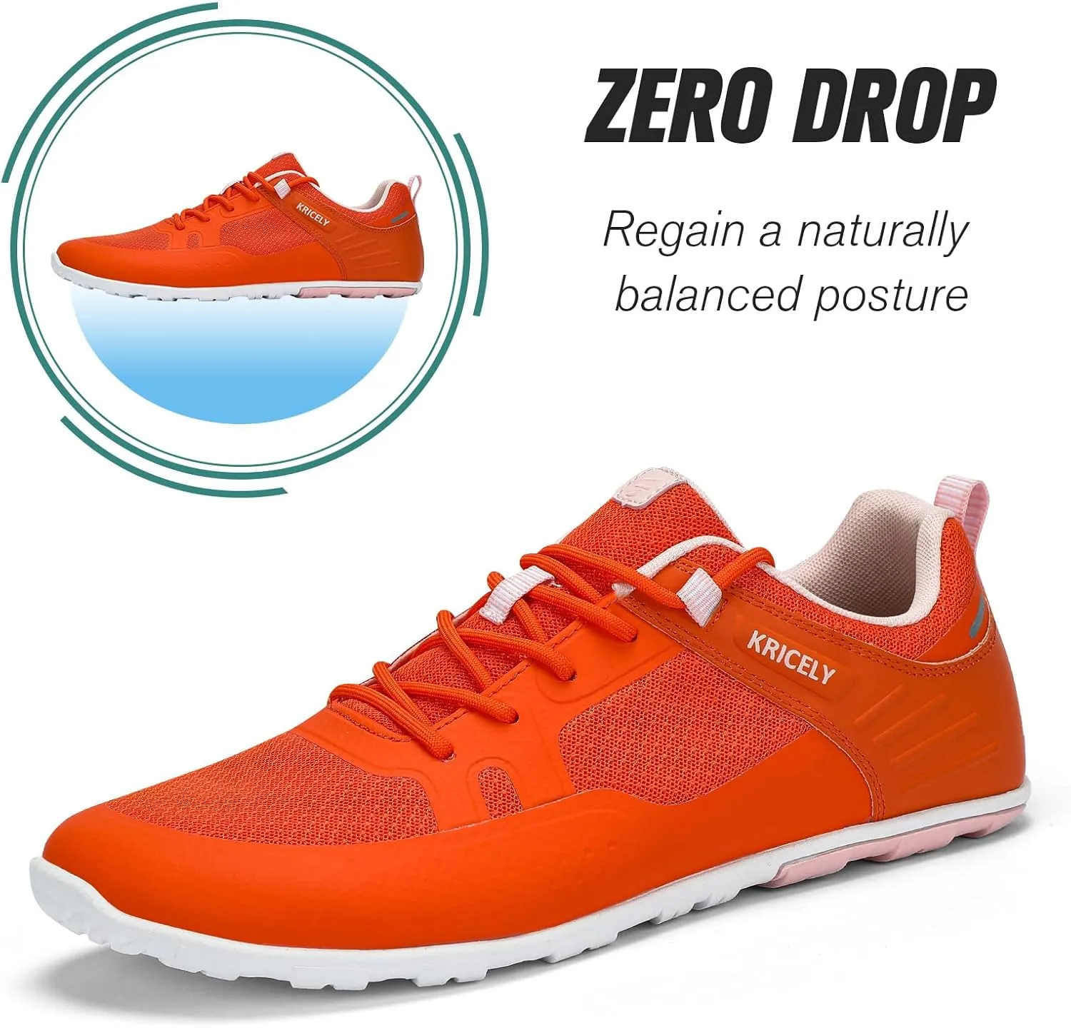 Kricely Water Shoes Men Quick Drying Outdoor Barefoot Minimalist Wide Toe Box Shoes Grounded Footwear for Beach Fishing Fitness Workout Athletic Sneakers