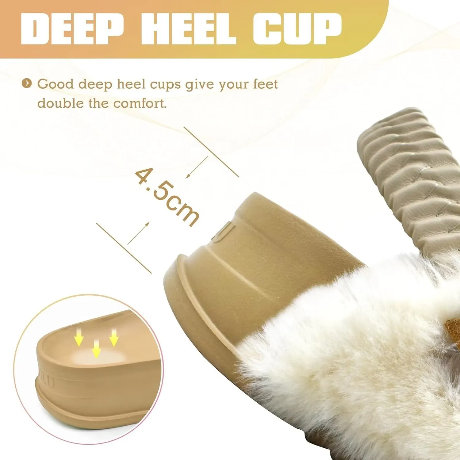 KuaiLu Womens Fuzzy Criss Cross Band Platform Slippers Arch Support Furry Faux Fur Ladies Open Toe Cozy Soft Plush Fleece Comfy House Shoes Sandals