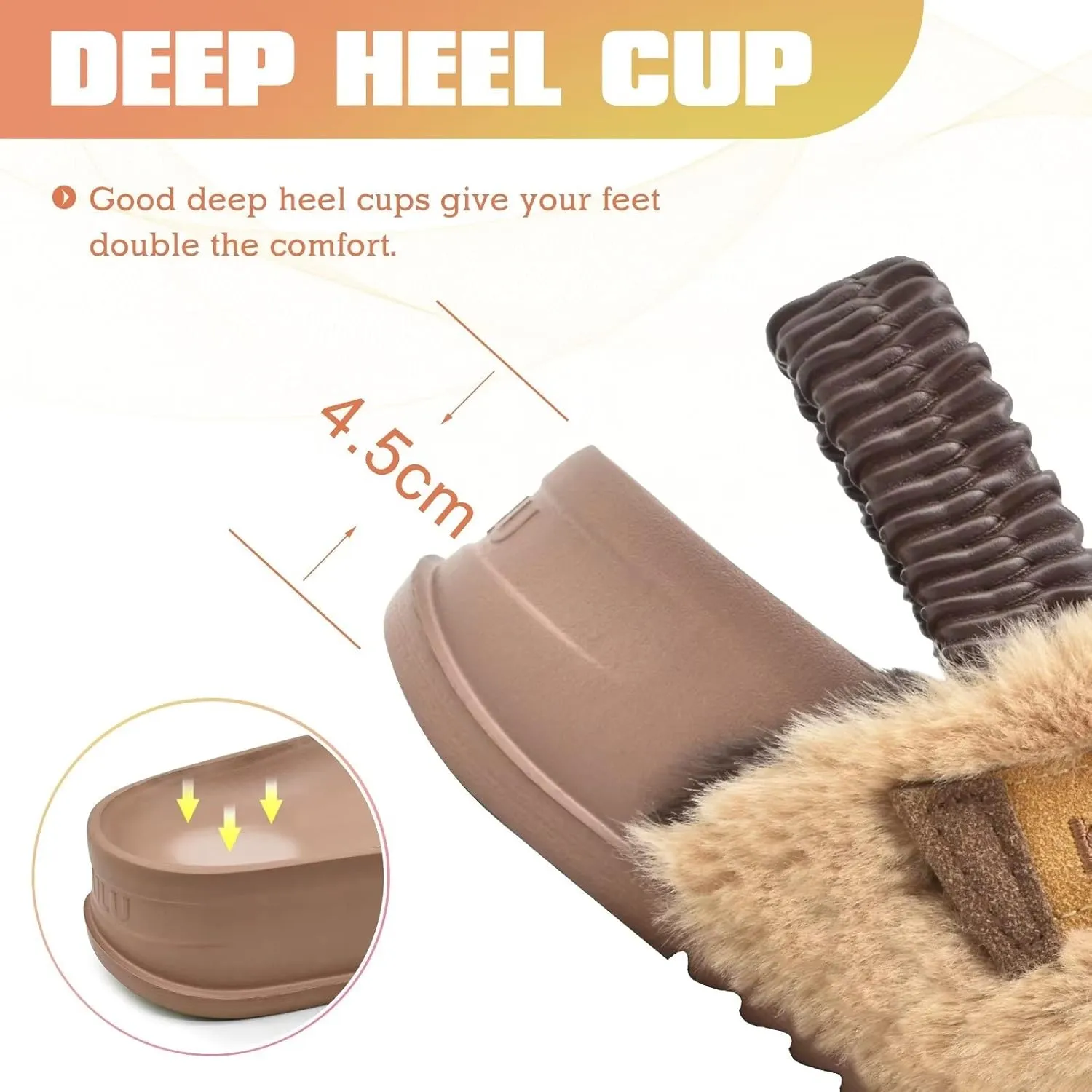 KuaiLu Womens Fuzzy Criss Cross Band Platform Slippers Arch Support Furry Faux Fur Ladies Open Toe Cozy Soft Plush Fleece Comfy House Shoes Sandals