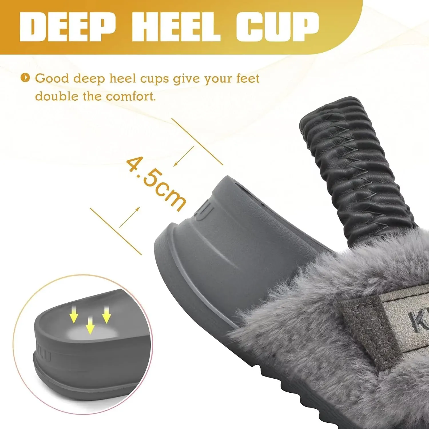 KuaiLu Womens Fuzzy Criss Cross Band Platform Slippers Arch Support Furry Faux Fur Ladies Open Toe Cozy Soft Plush Fleece Comfy House Shoes Sandals
