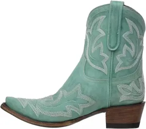 Lausiuoe Boots For Women Ankle Booties Flat Heel Fashion Slip On Elastic Western Shoes Casual Combat Short Booties 2024