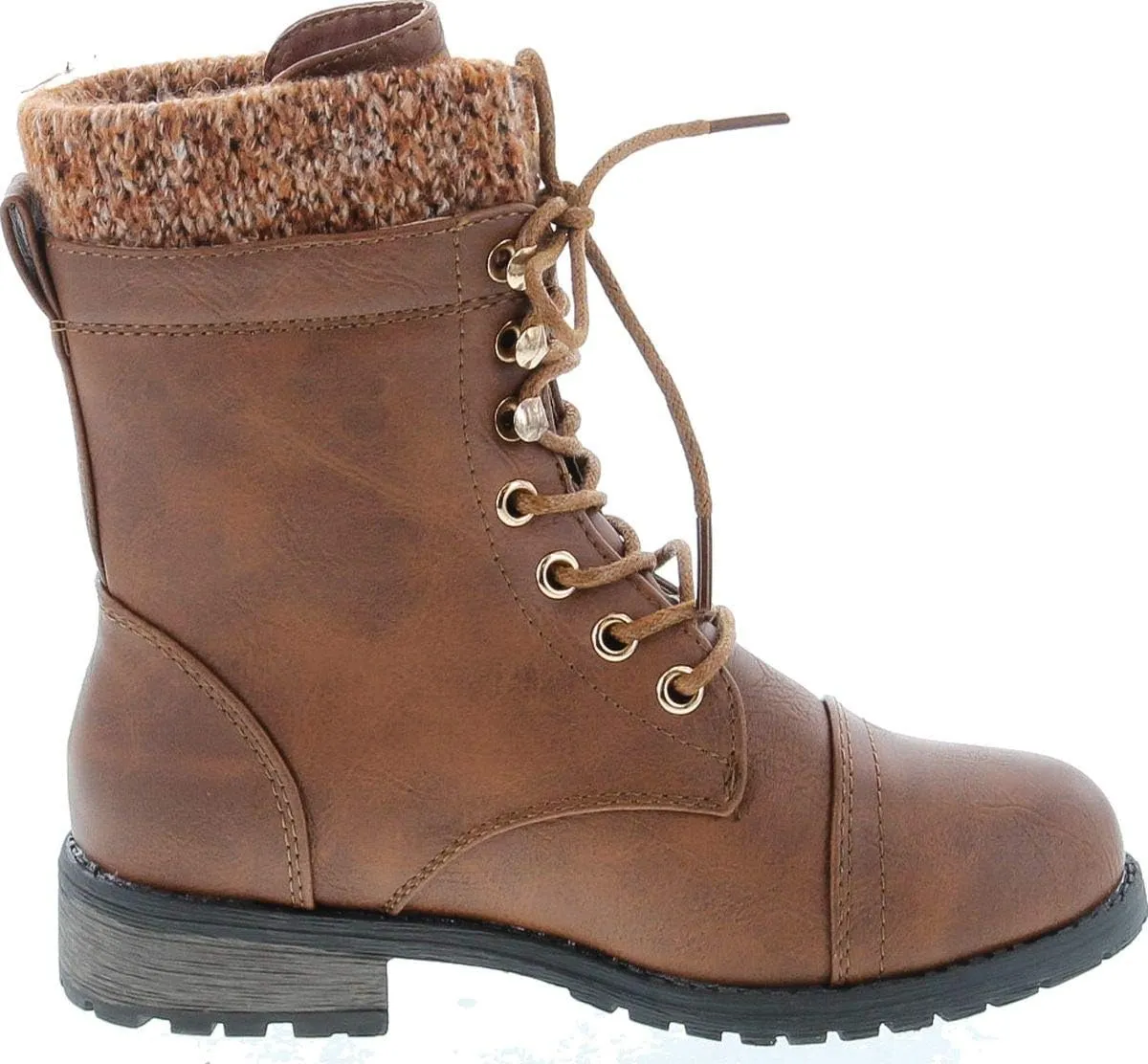 Link Sonny-54K Youth Girl's Fashion Low Heel Zipper Buckle Round Toe Riding Boot