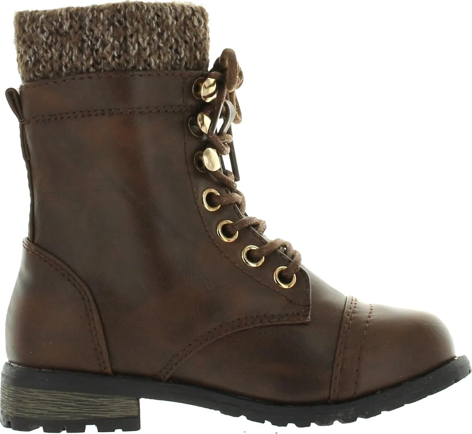 Link Sonny-54K Youth Girl's Fashion Low Heel Zipper Buckle Round Toe Riding Boot