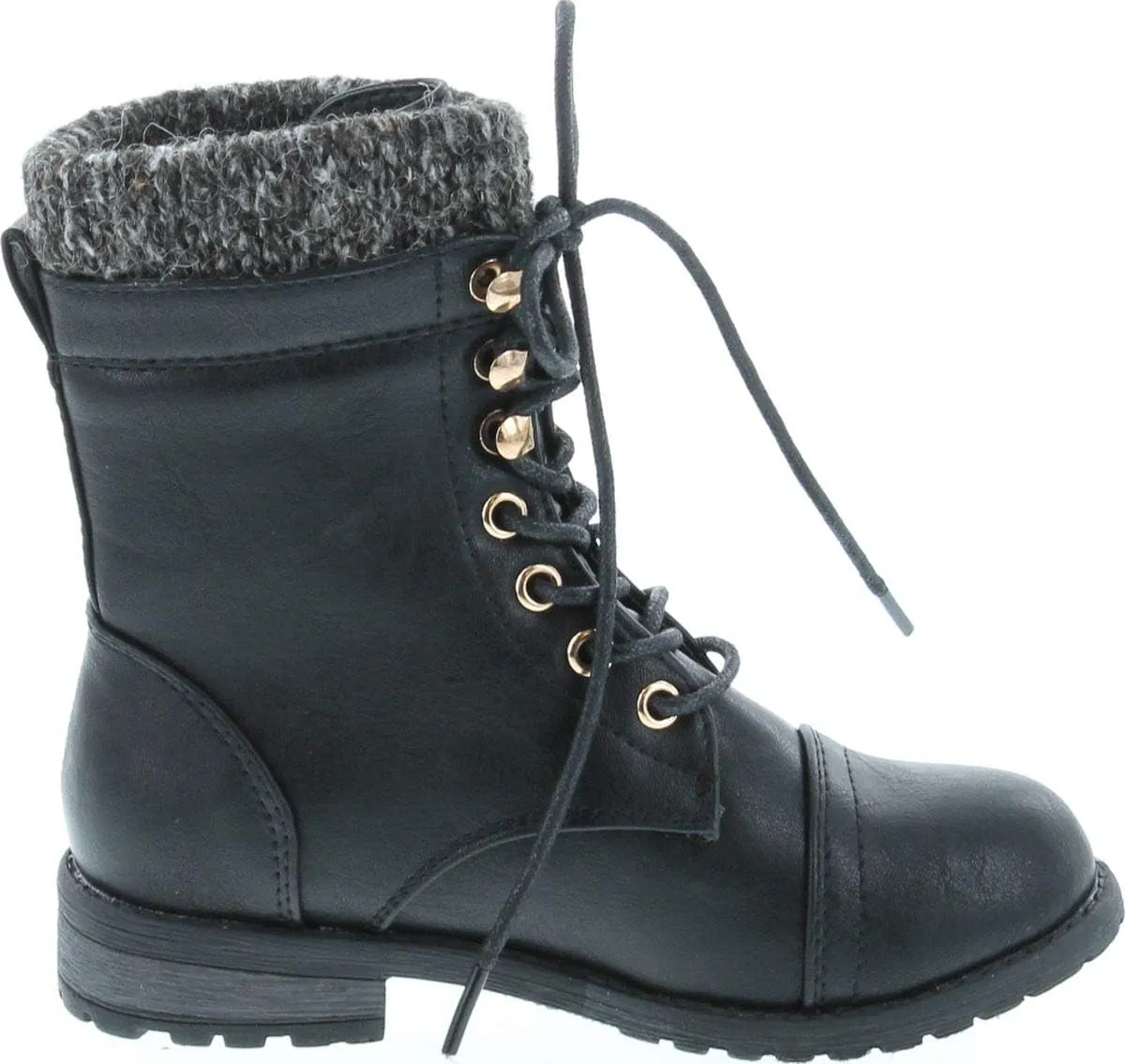 Link Sonny-54K Youth Girl's Fashion Low Heel Zipper Buckle Round Toe Riding Boot