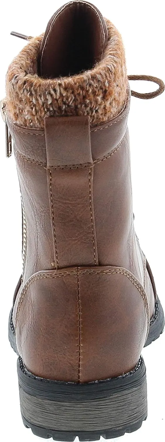 Link Sonny-54K Youth Girl's Fashion Low Heel Zipper Buckle Round Toe Riding Boot