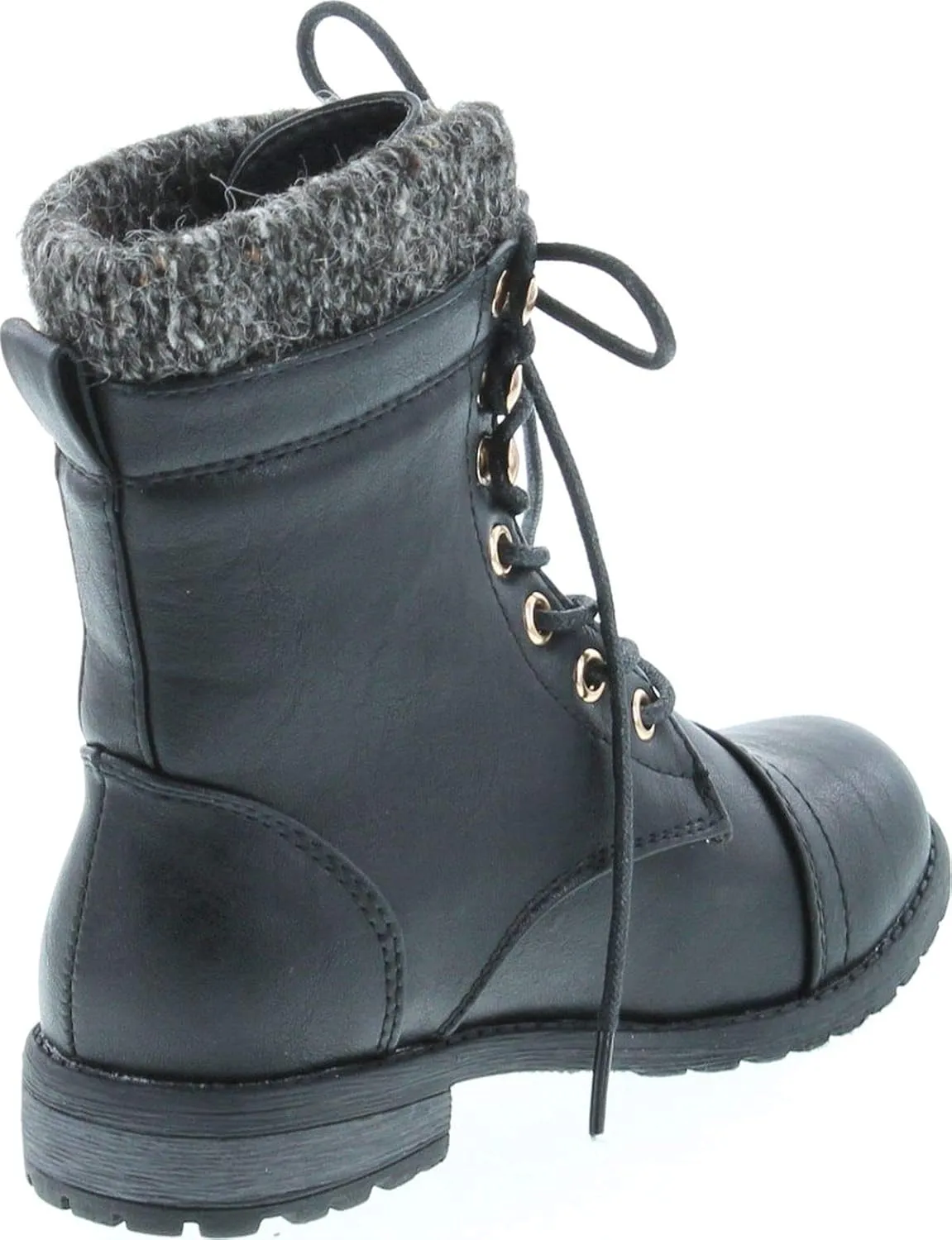 Link Sonny-54K Youth Girl's Fashion Low Heel Zipper Buckle Round Toe Riding Boot