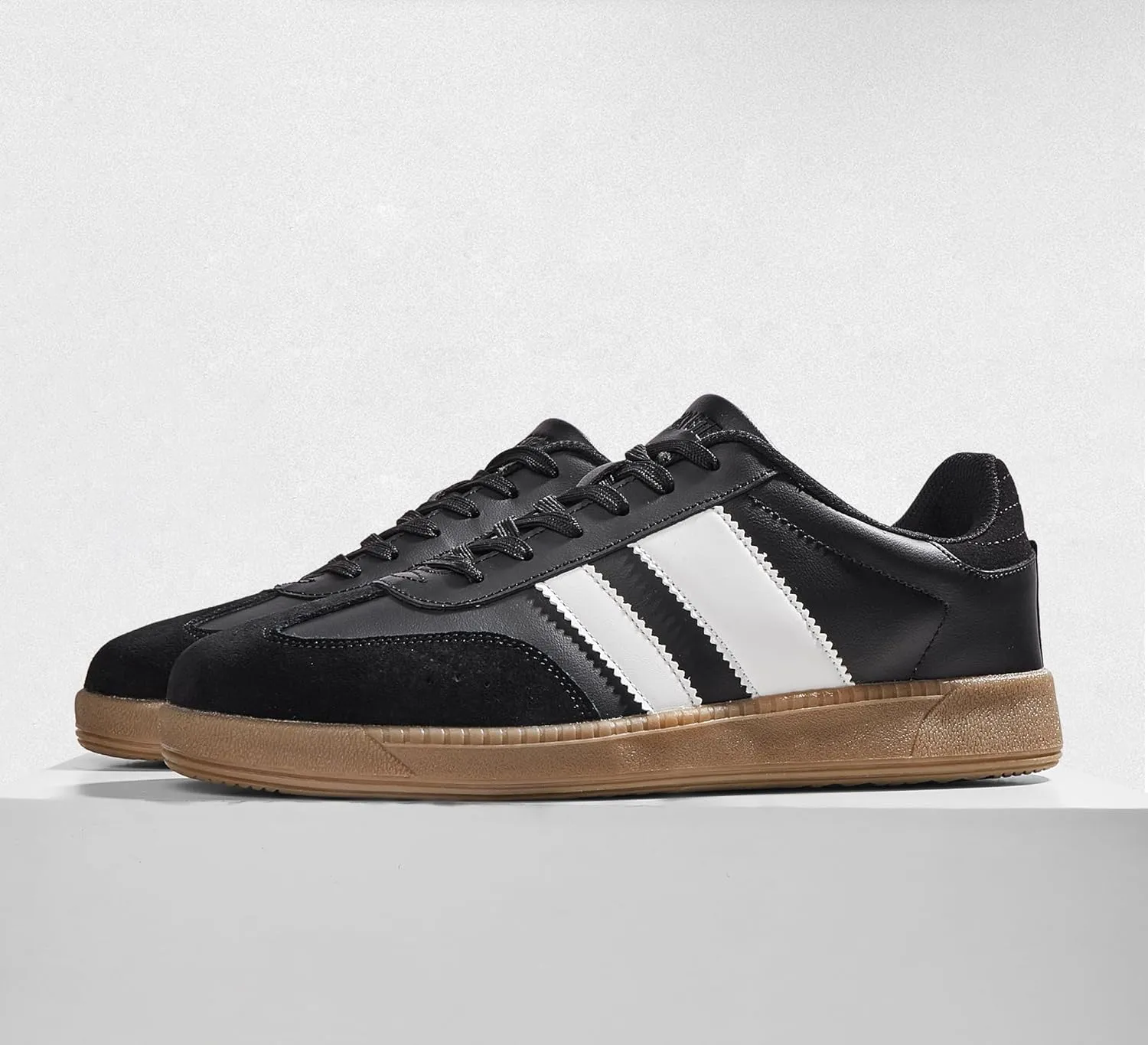 LUCKY STEP Men's Fashion Sneakers Casual Shoes Retro Suede Genuine Leather Skate Tennis Walking Shoes for Male