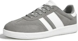 LUCKY STEP Men's Fashion Sneakers Casual Shoes Retro Suede Genuine Leather Skate Tennis Walking Shoes for Male