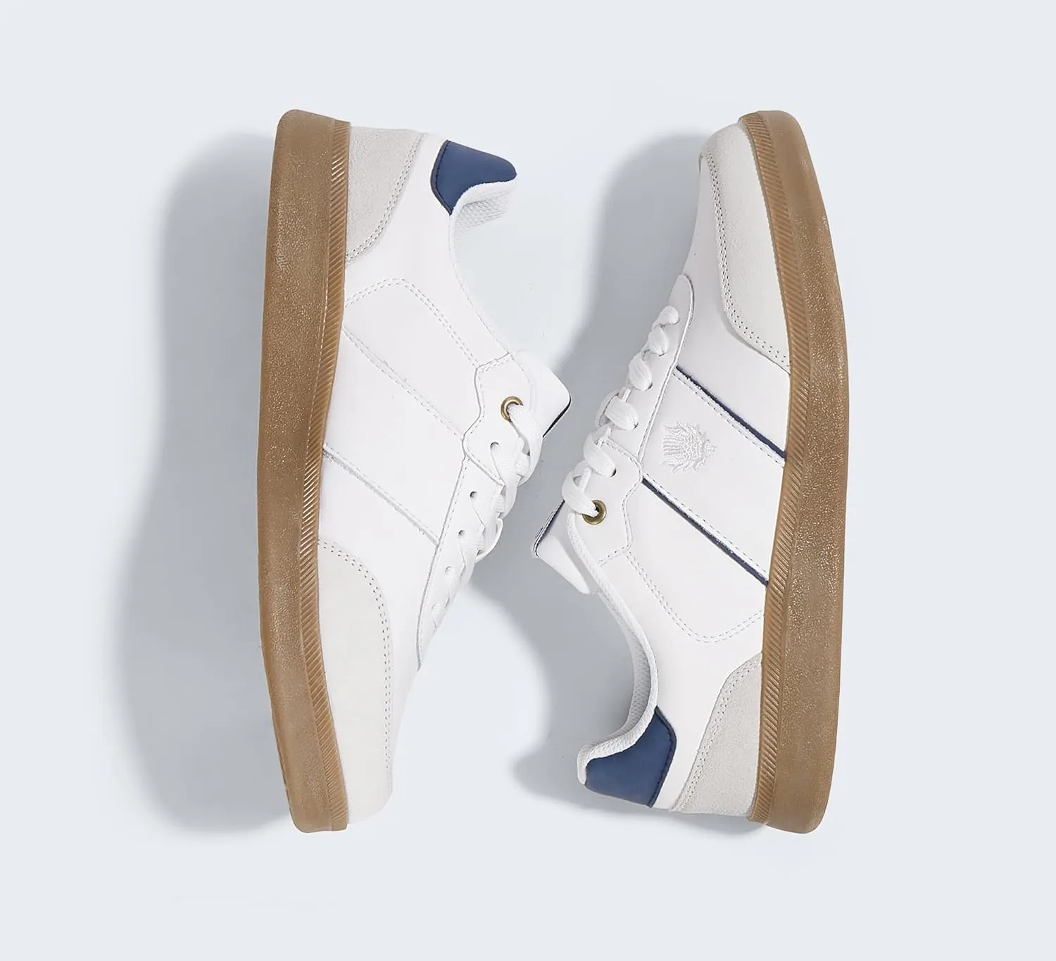 LUCKY STEP Men's Fashion Sneakers Casual Shoes Retro Suede Genuine Leather Skate Tennis Walking Shoes for Male