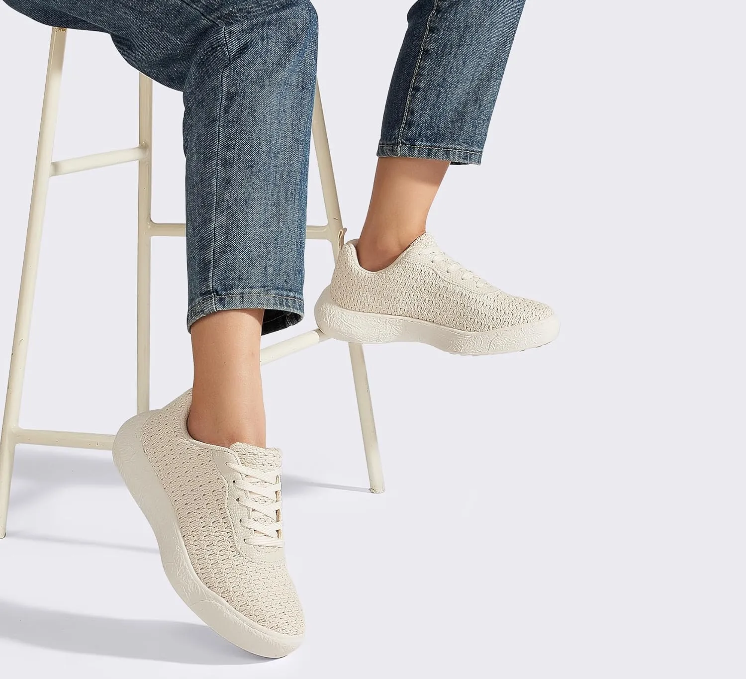 LUCKY STEP Women's Slip on Walking Shoes Casual Mesh-Comfortable Tennis Elastic Sock Breathable Workout Sneakers