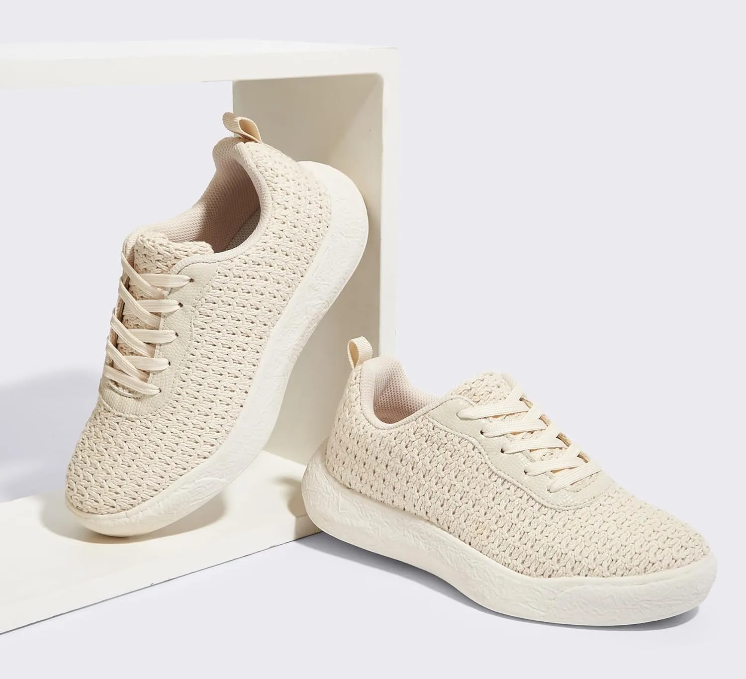 LUCKY STEP Women's Slip on Walking Shoes Casual Mesh-Comfortable Tennis Elastic Sock Breathable Workout Sneakers