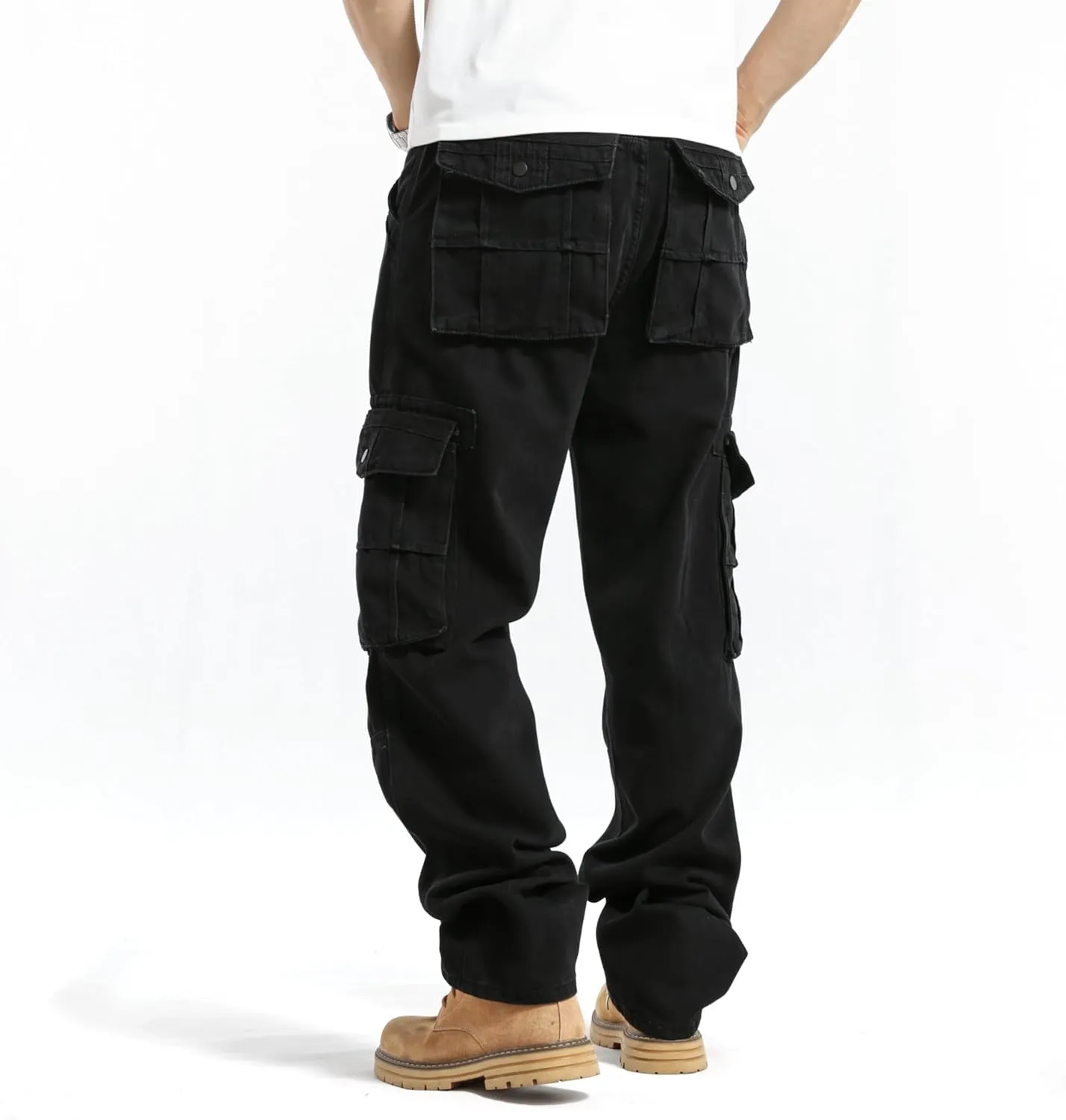 LUOBANIU Men's Baggy Jeans Hip Hop Loose fit 90s Vintage Cargo Denim Fashion Dance Skater Skateboard Pants