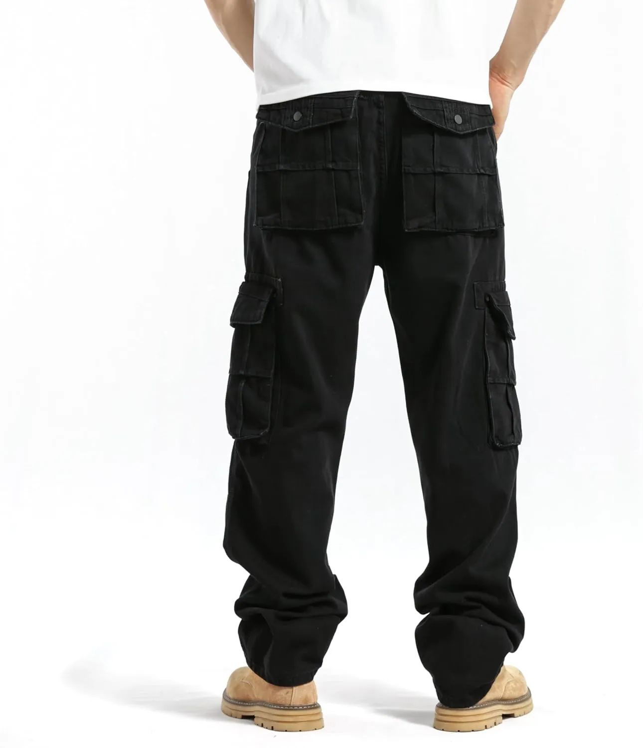 LUOBANIU Men's Baggy Jeans Hip Hop Loose fit 90s Vintage Cargo Denim Fashion Dance Skater Skateboard Pants
