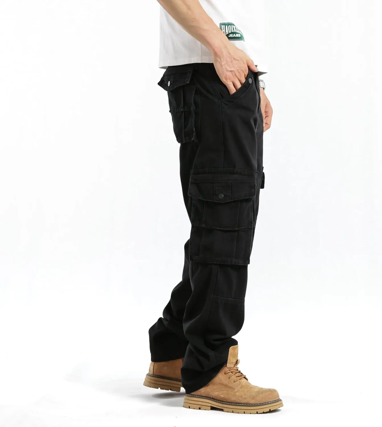 LUOBANIU Men's Baggy Jeans Hip Hop Loose fit 90s Vintage Cargo Denim Fashion Dance Skater Skateboard Pants