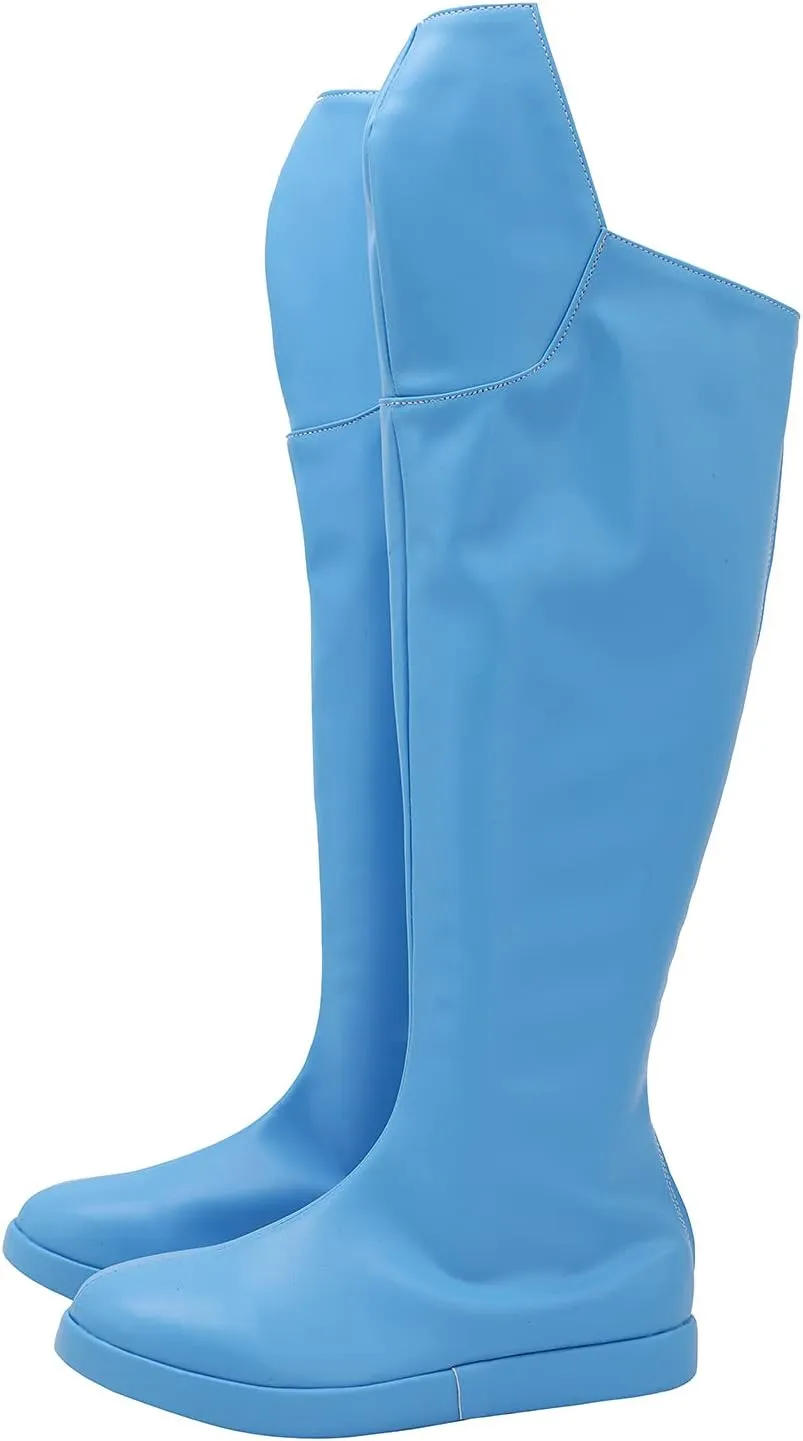 Mark Grayson Costume Boots Adult Men Superhero Cosplay Blue Shoes Accessories