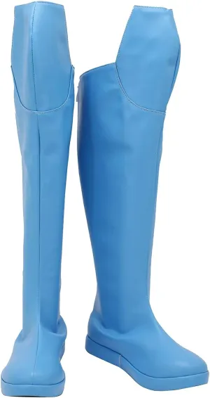 Mark Grayson Costume Boots Adult Men Superhero Cosplay Blue Shoes Accessories