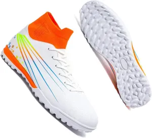 MEBAMY Unisex High top Soccer Boots Cleats Outdoor Athletic Sneaker Turf Football Shoes Spikes Indoor Youth Soccer Shoes