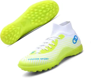 MEBAMY Unisex High top Soccer Boots Cleats Outdoor Athletic Sneaker Turf Football Shoes Spikes Indoor Youth Soccer Shoes