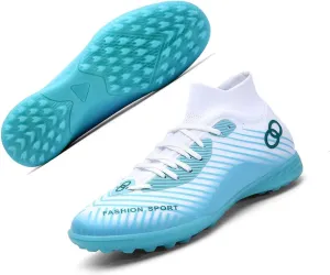 MEBAMY Unisex High top Soccer Boots Cleats Outdoor Athletic Sneaker Turf Football Shoes Spikes Indoor Youth Soccer Shoes