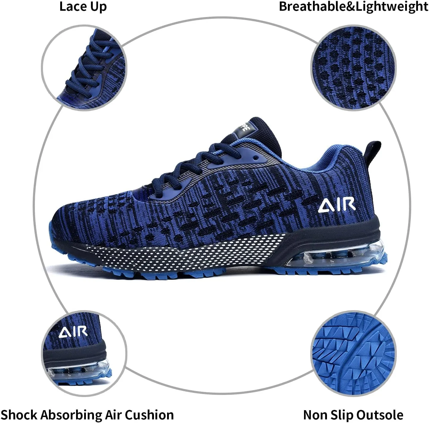 Mens Air Running Shoes Athletic Non Slip Walking Jogging Tennis Sneakers(US 7-12.5 D(M))