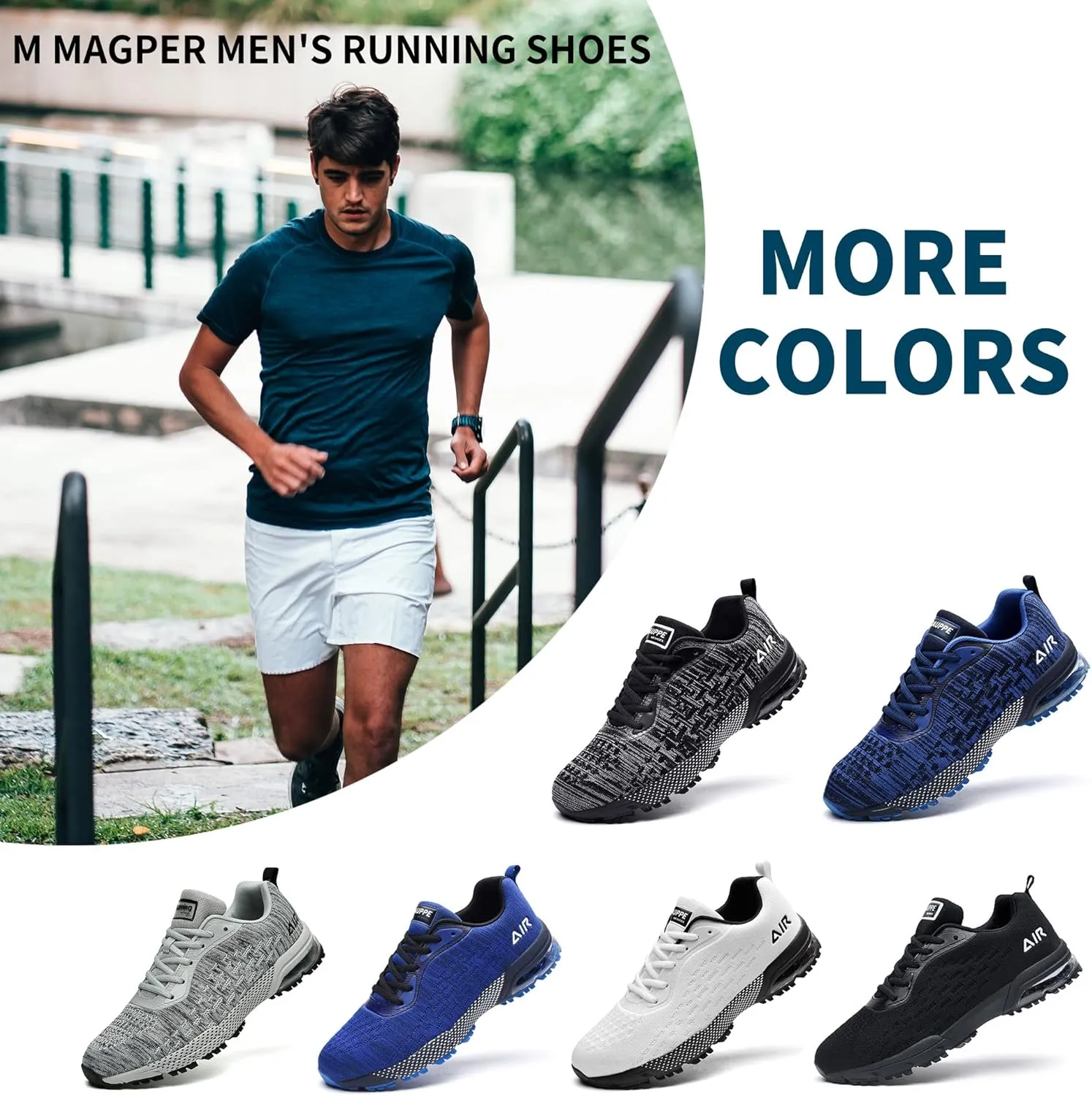 Mens Air Running Shoes Athletic Non Slip Walking Jogging Tennis Sneakers(US 7-12.5 D(M))