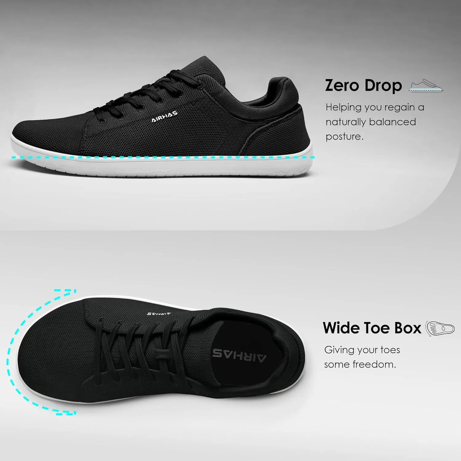 Mens Barefoot Shoes Lightweight Walking Shoes Wide Toe Box Flexible Zero Drop Sneakers for Men Summer Minimalist Casual Shoes