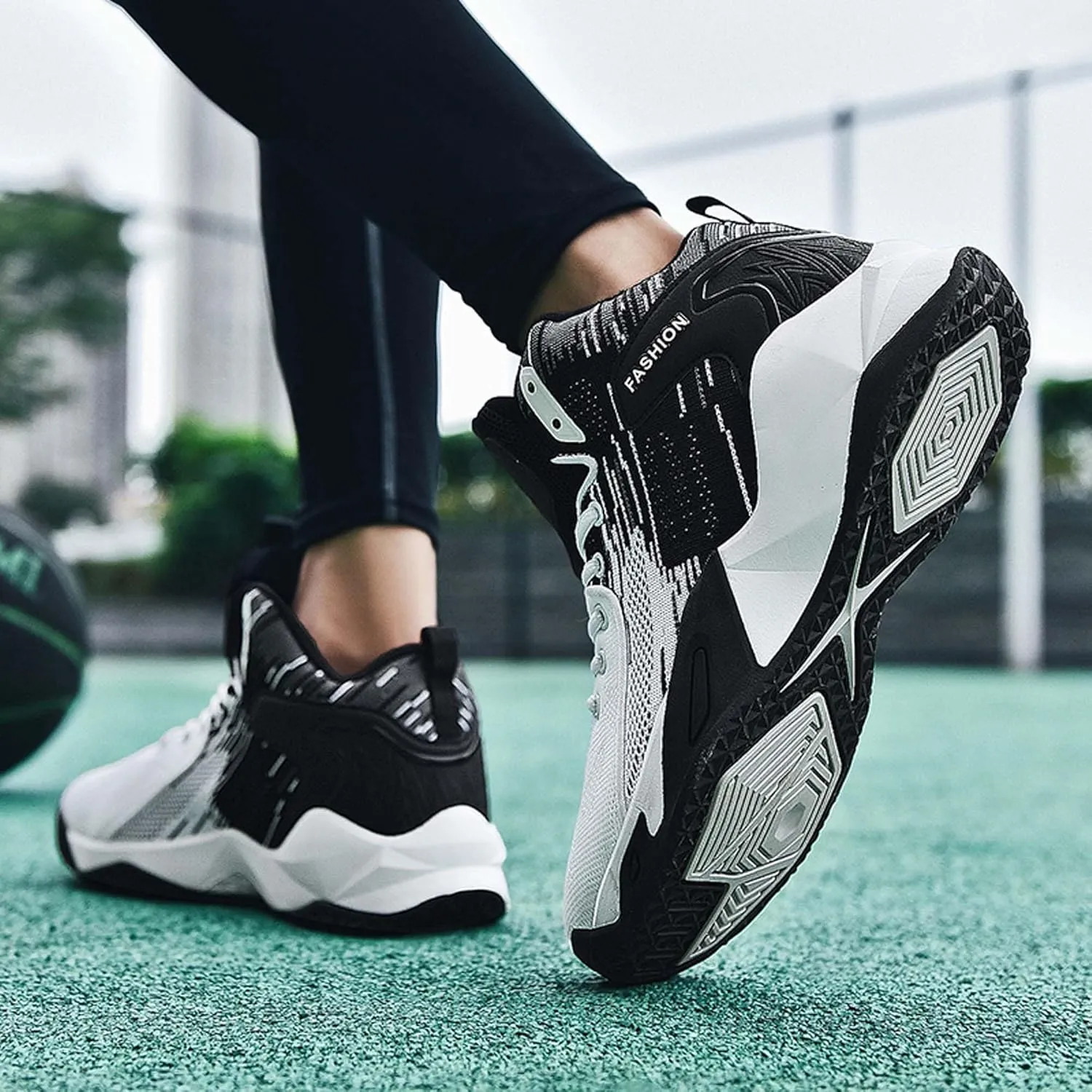 Men's Basketball Shoes Mesh Breathable Sneakers Non-Slip Training Running Tennis Shoes Street Casual Walking Men's Shoes