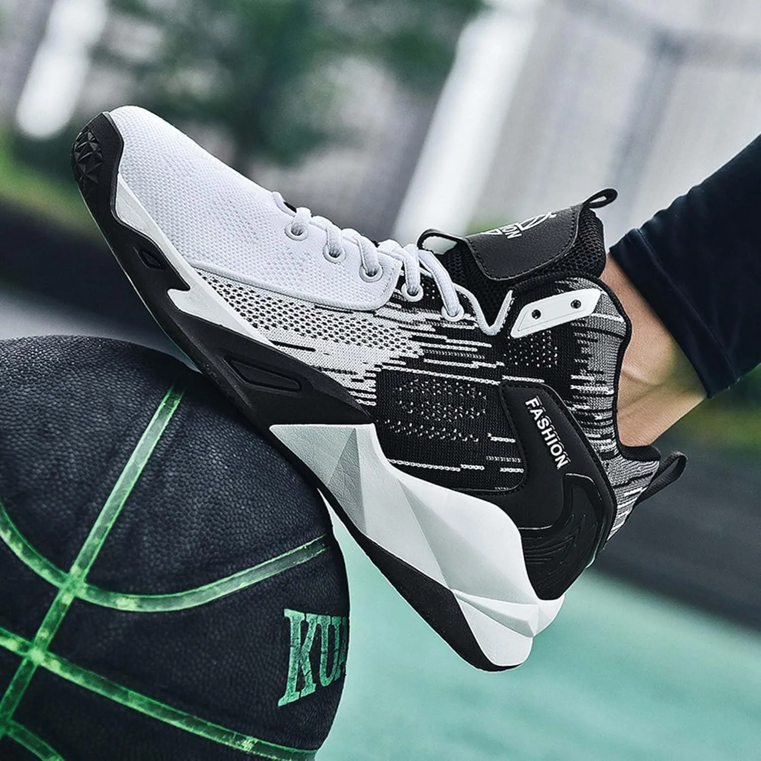 Men's Basketball Shoes Mesh Breathable Sneakers Non-Slip Training Running Tennis Shoes Street Casual Walking Men's Shoes