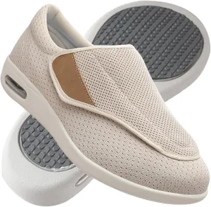 Men's Diabetic Shoes Wide Width Shoes with Adjust Closure Shoes for Elderly Diabetic Pain Relief Swollen Feet Mens Walking Shoes Slip-on Trainers