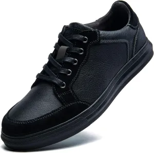 Mens Dress Casual Sneakers Business Casual Shoes Oxford Shoes for Men Mens Brown Dress Shoes Actual Leather Comfortable Mens Casual Oxford Shoe for Bussines Wedding