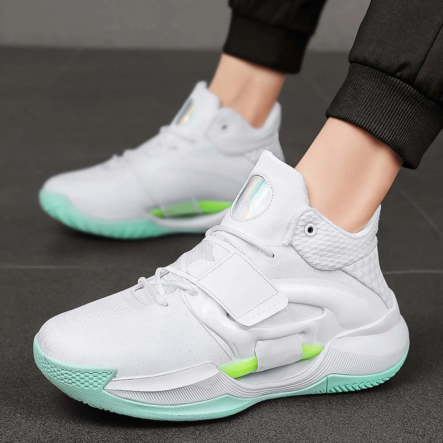 Men's Fashion Basketball Shoes Soft Sole Comfortable Sneakers Teenagers Breathable Anti-Slip Running Trainers Women's Basketball Sneakers Outdoor Casual Walking/Men's/Women's Shoes