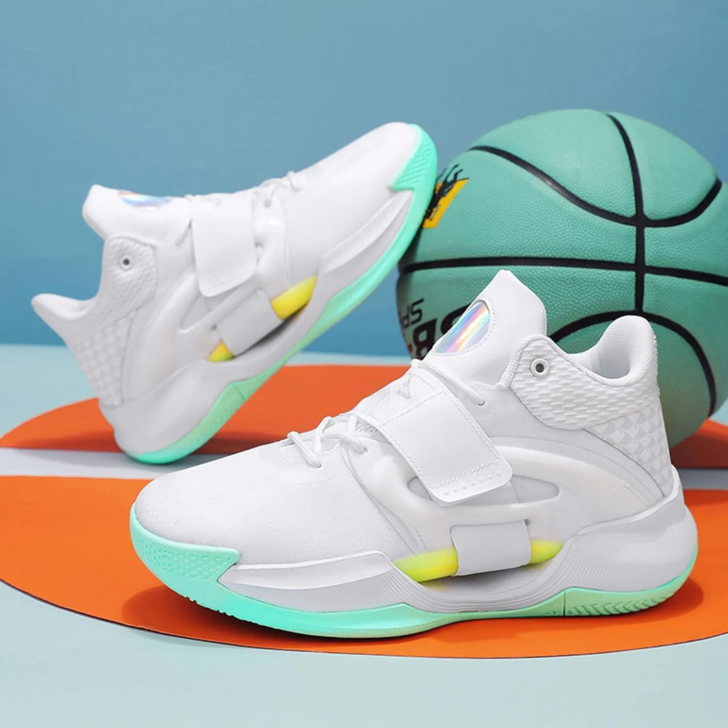 Men's Fashion Basketball Shoes Soft Sole Comfortable Sneakers Teenagers Breathable Anti-Slip Running Trainers Women's Basketball Sneakers Outdoor Casual Walking/Men's/Women's Shoes
