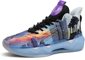 Men's Fashion Breathable Basketball Shoes Lightweight Anti-Slip Sneakers Wear-Resistant Rebound Running Shoes Personalized Casual Sports Basketball Women's Shoes