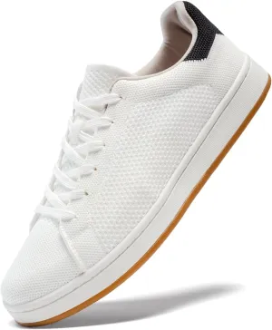 Men's Fashion Sneakers Flying Knitting Breathable Water Resistant Shoes Classic Low Top Lightweight Comfort Lace Up Sturdy Daily Casual Walking Skateboard Shoes for Male