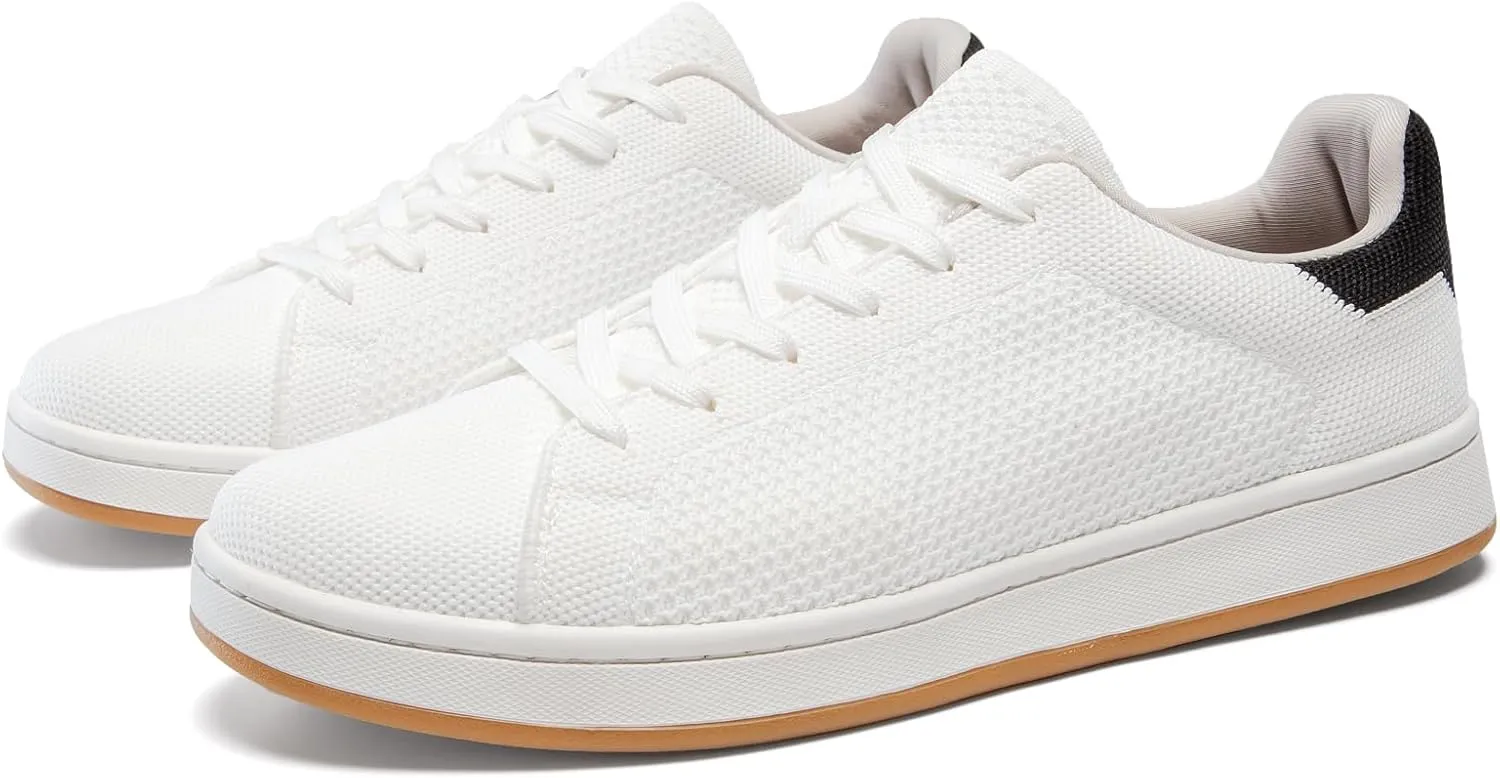 Men's Fashion Sneakers Flying Knitting Breathable Water Resistant Shoes Classic Low Top Lightweight Comfort Lace Up Sturdy Daily Casual Walking Skateboard Shoes for Male