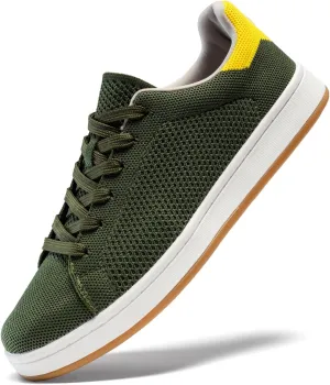 Men's Fashion Sneakers Flying Knitting Breathable Water Resistant Shoes Classic Low Top Lightweight Comfort Lace Up Sturdy Daily Casual Walking Skateboard Shoes for Male