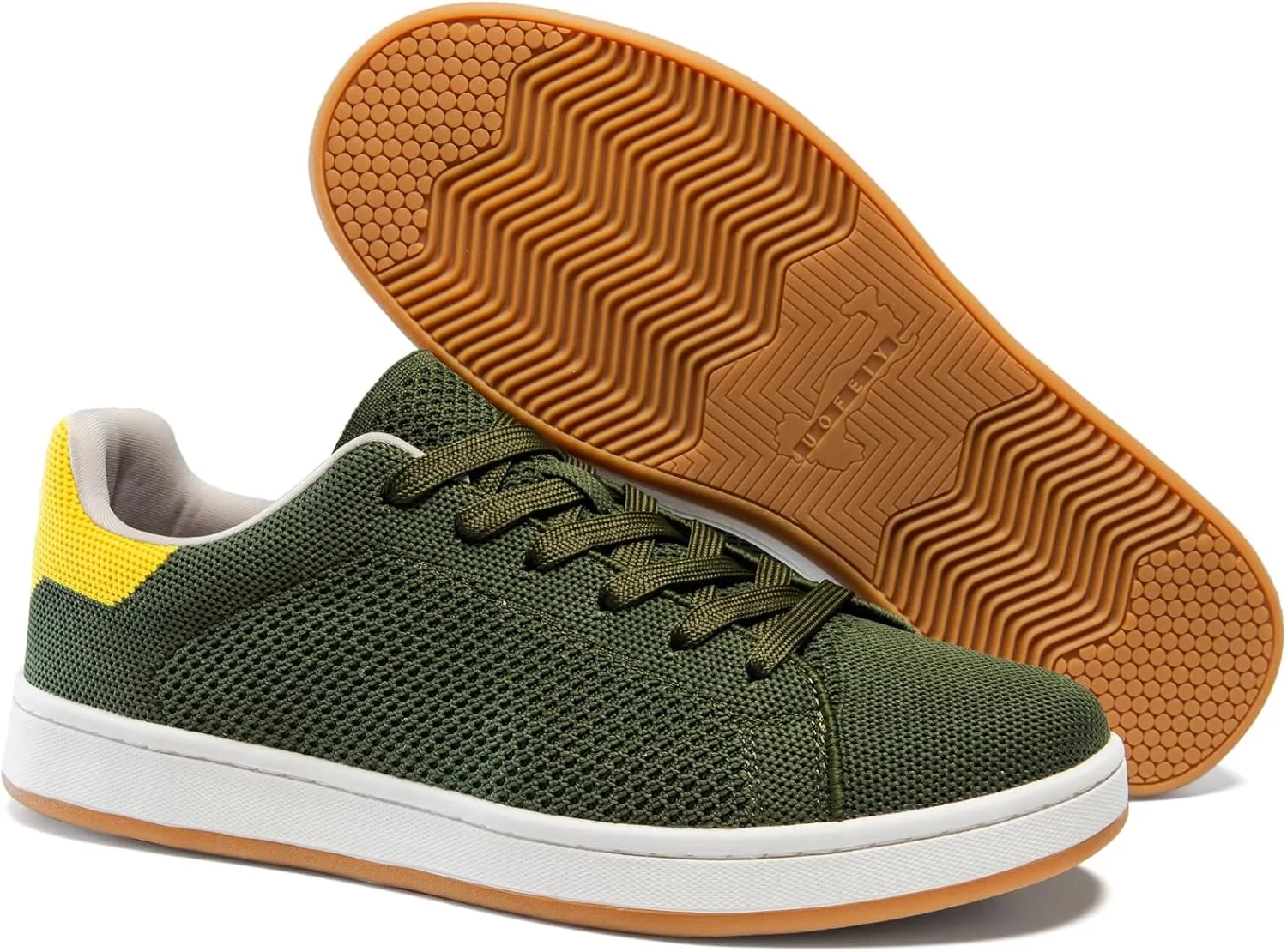 Men's Fashion Sneakers Flying Knitting Breathable Water Resistant Shoes Classic Low Top Lightweight Comfort Lace Up Sturdy Daily Casual Walking Skateboard Shoes for Male
