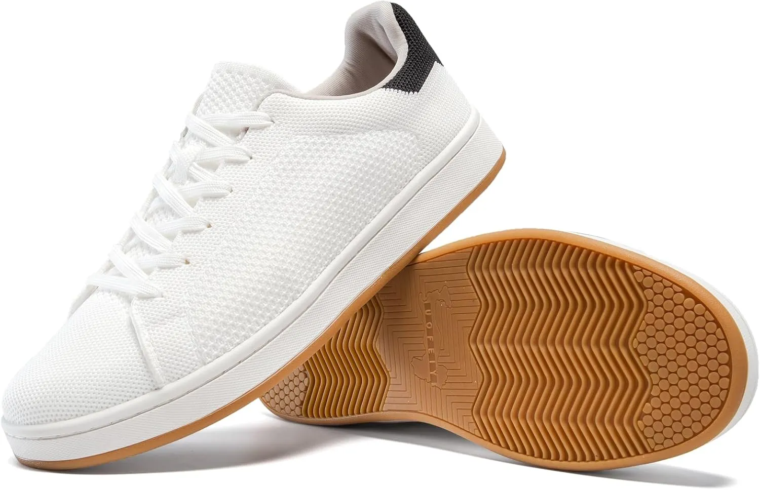 Men's Fashion Sneakers Flying Knitting Breathable Water Resistant Shoes Classic Low Top Lightweight Comfort Lace Up Sturdy Daily Casual Walking Skateboard Shoes for Male