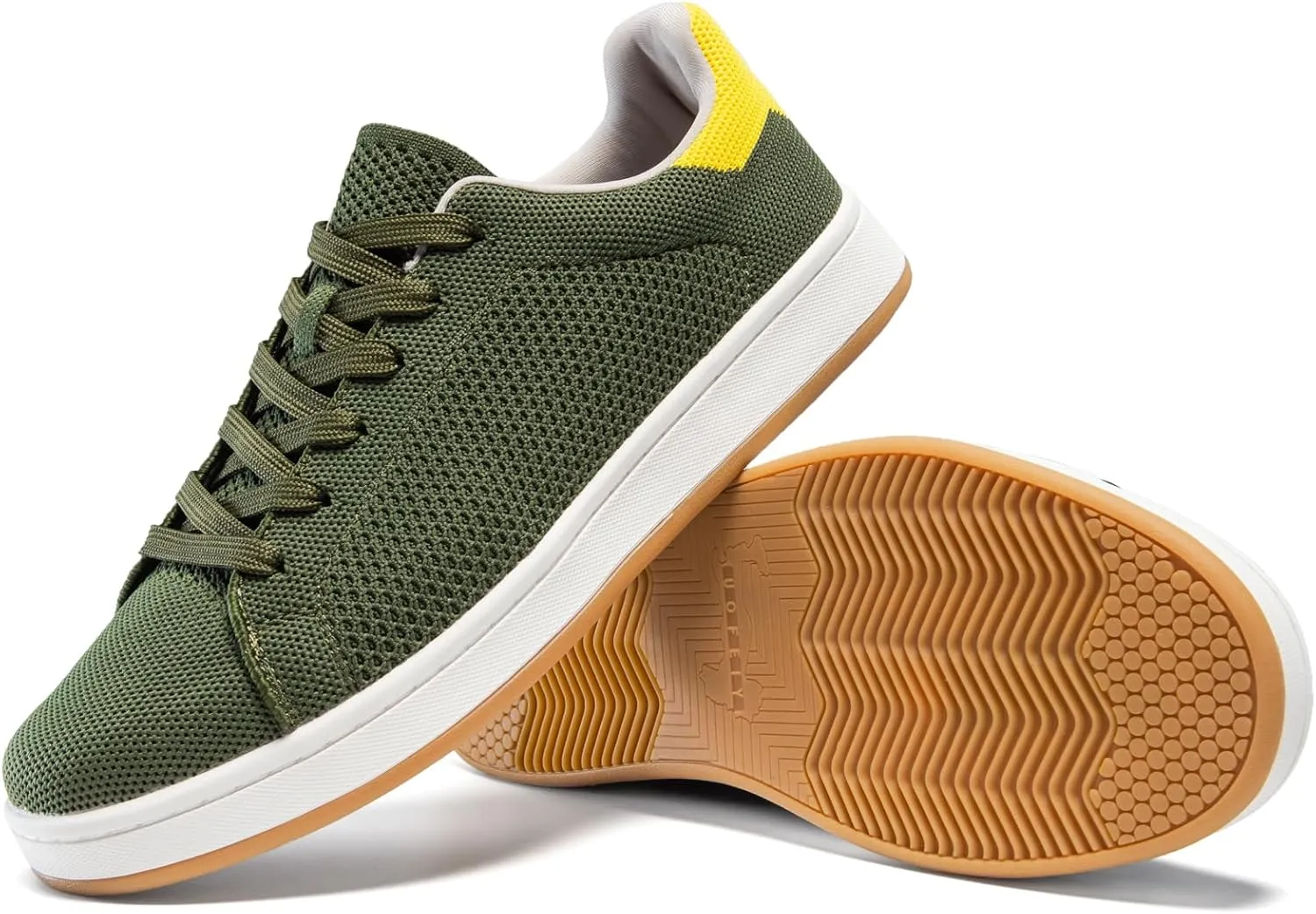 Men's Fashion Sneakers Flying Knitting Breathable Water Resistant Shoes Classic Low Top Lightweight Comfort Lace Up Sturdy Daily Casual Walking Skateboard Shoes for Male