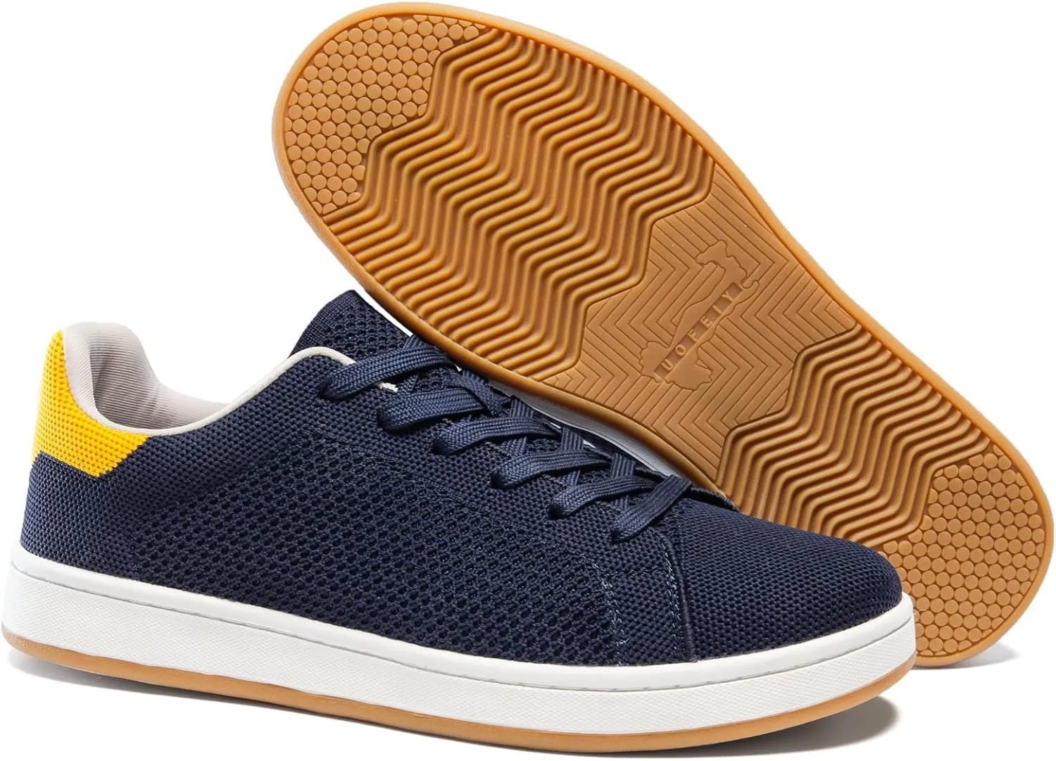 Men's Fashion Sneakers Flying Knitting Breathable Water Resistant Shoes Classic Low Top Lightweight Comfort Lace Up Sturdy Daily Casual Walking Skateboard Shoes for Male