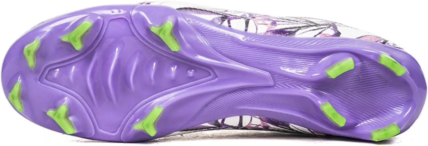 Men's High-Top Breathable Fashion Chinese Pattern Soccer Spikes Shoes Lightweight Non Slip Football Boots Outdoor Professional Training Baseball Sneakers