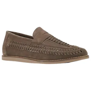 Mens Hush Puppies Wylie Brown Nubuck Loafers Leather Slip On Summer Shoes