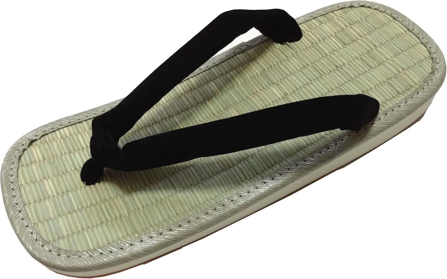 Men's Japan AmeZoko Igusa Black Setta Zouri Sandals