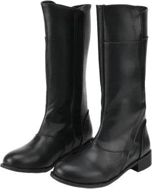 Men's Knee High Leather Suede Boots Fashion Casual Riding Pirate Captain Halloween Costume Tall Tube Shoes