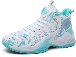 Men's Lace Up High Top Fashion Basketball Shoes with Arch Support Lightweight Non-Slip Running Tennis Sneakers Classic Chinese Trend Sports Shoes