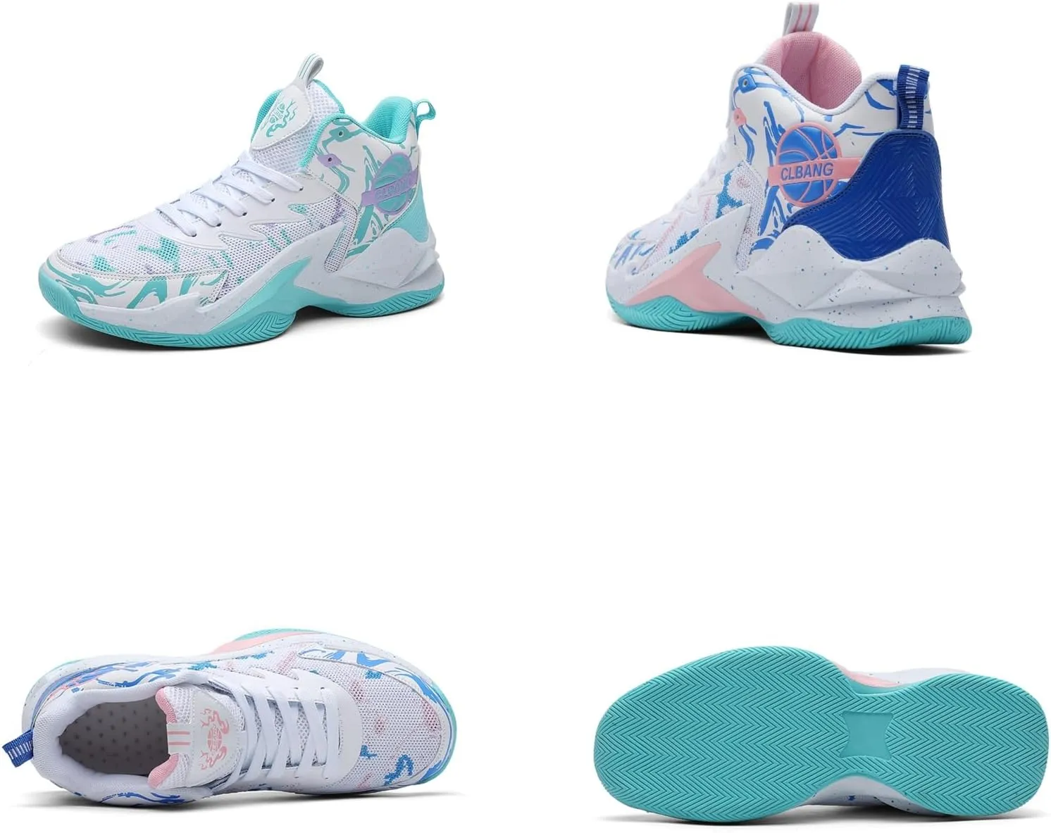 Men's Lace Up High Top Fashion Basketball Shoes with Arch Support Lightweight Non-Slip Running Tennis Sneakers Classic Chinese Trend Sports Shoes