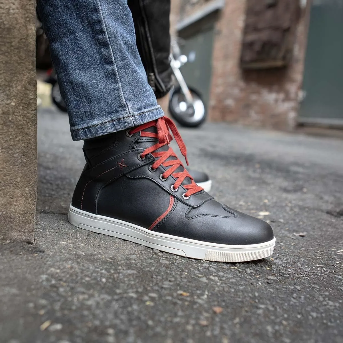 Milwaukee Leather Men's Motorcycle Reinforced Street Biker Casual Riding Shoes Leather Suede Canvas - 10