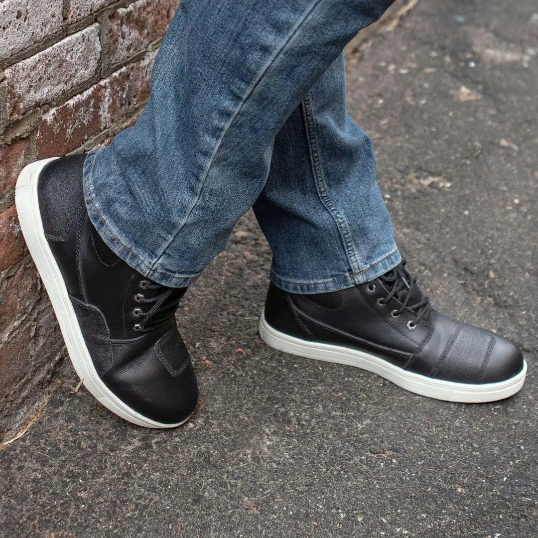 Milwaukee Leather Men's Motorcycle Reinforced Street Biker Casual Riding Shoes Leather Suede Canvas - 12